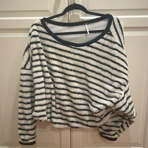 Black and white stripped free people sweater